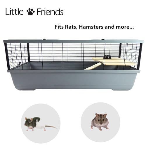 Hamster & Rat Cage Grosvenor XL 100cm x 54cm x 39cm - Grey | Little Friends