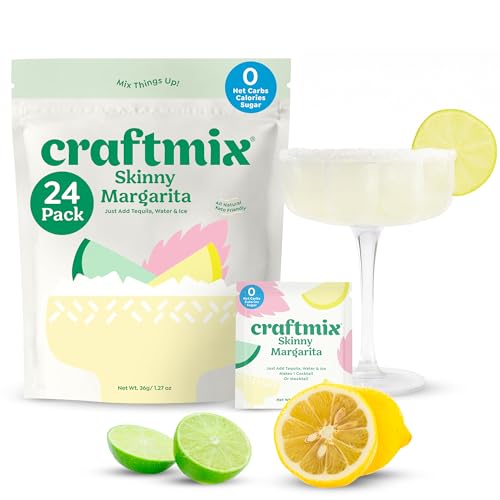 Image of Craftmix Skinny Margarita Mix, Cocktail Mixers & Mocktail Mix, 24 Pack