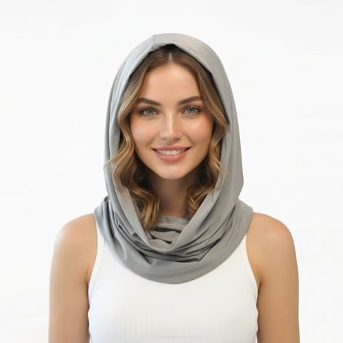 Image of EMF Infinity Scarf 5G RF Shielding Clothing made with Silver Fabric (Silver Elastic)