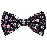 mumusung Men's Flower Core Solid Bowtie