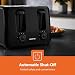 GEEPAS 4-Slice Toaster 6 Browning Levels For Thin Small Bread 1400W Black