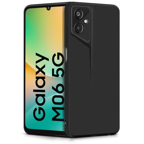 Image of WOW IMAGINE Slim Back Cover for Samsung Galaxy M06 5G | Galaxy F06 5G | Blade Series Ultra Thin Case with Lightweight Design | Camera Protection | Soft Matte Silicone Flexible Mobile Case - Black