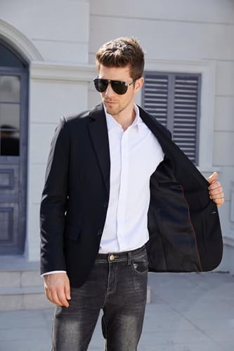 Wangyue Men's Casual Blazer Slim Fit Lightweight Jacket Casual Sport Coat Two Buttons Suit Jackets for Wedding Prom4