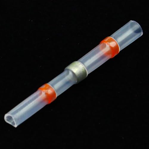 Bylsagwht One Color 50Pcs Seal Heat Shrink Butt Wire Connectors Terminals Awg22-18 Red Solder Sleeve Waterproof