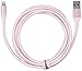 Amazon Basics Double Braided Nylon USB-A to Lightning Cable, Advanced Collection, MFi Certified Apple iPhone Charger, Rose Gold, 6 Foot