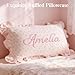 Personalized Embroidered Muslin Toddler Pillowcase with Name, Custom 100% Cotton Ruffle Edge Baby Pillows Cover, Monogram Soft Pillow Case 12