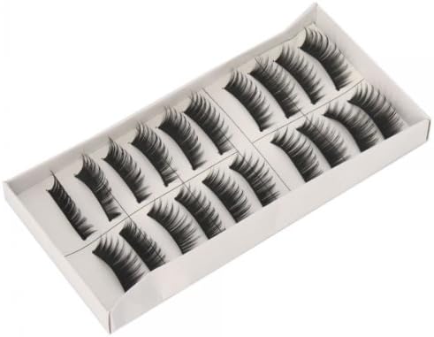 Nails gaga 30 Pairs Black Long & Thick Reusable False Eyelashes Fake Eye Lash for Makeup Cosmetic - 3 Kinds of Style
