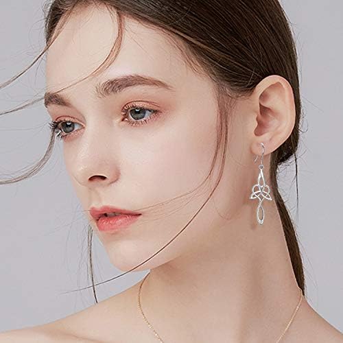 Celtic Earrings 925 Sterling Silver Women's Hanging Earrings Irish Celtic Knot Earrings Jewellery Gifts for Women Girls