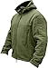 Produktbild TACVASEN Herren Fleecejacke Military Outdoor Winddichte Jacke mit Kapuze- Gr. M, Grün