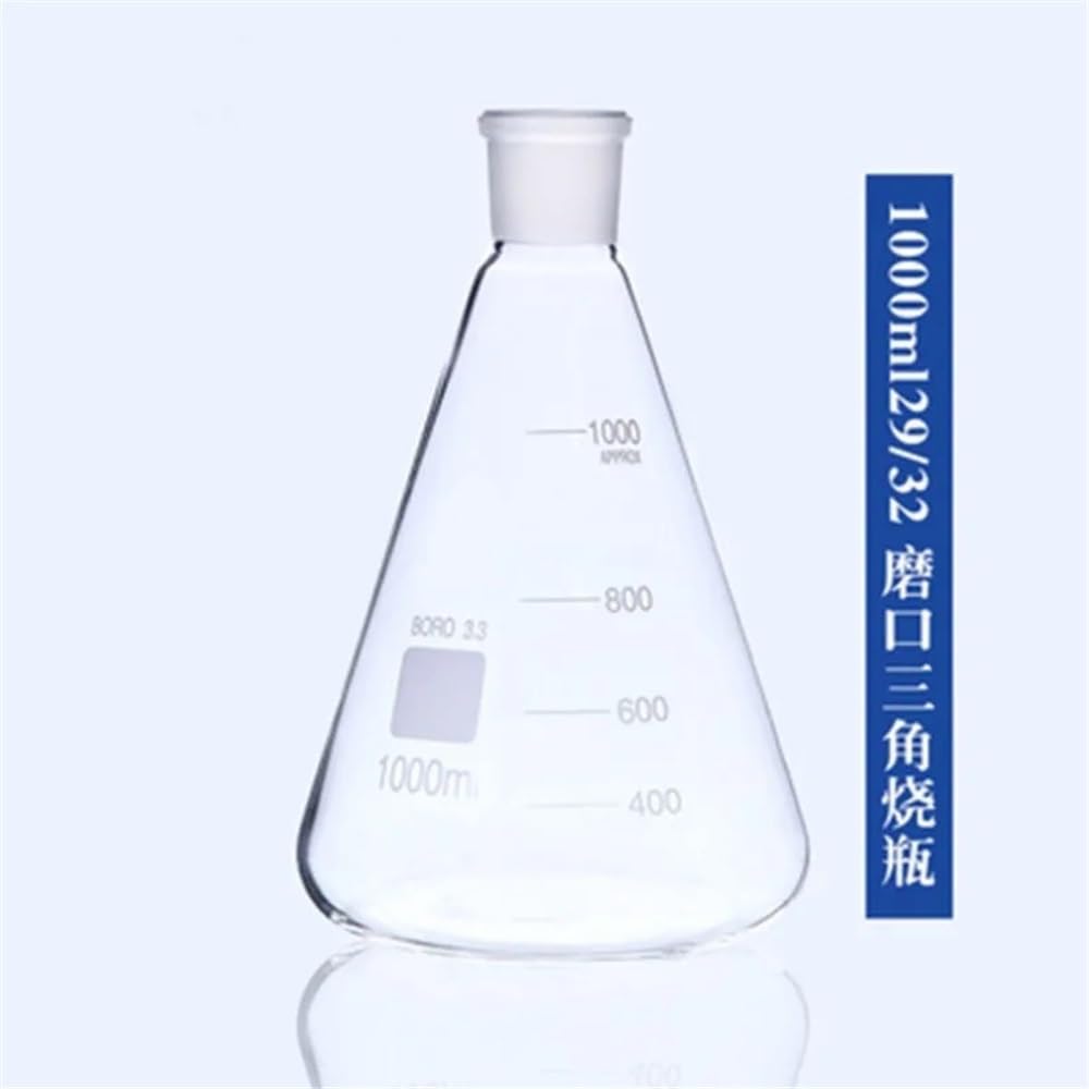 Attrezzature e forniture di laboratorio Vetreria da laboratorio for beute di Erlenmeyer in vetro borosilicato alto 3. 1000 ml 29/32