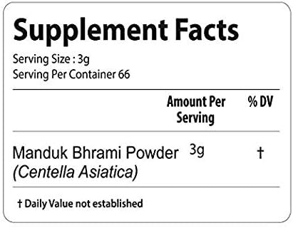 Miniatura 3 de bixa BOTANICAL Gotu Kola Powder (Centella Asiatica) - 7.05 oz (7 Oz) Paquete de 1  Hierba ayurvédica para mejorar la salud general, suplemento