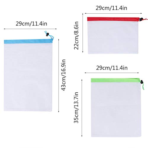 GRTD Bolsa de malha de frutas, bolsa de malha respirável para cabo para moeda/1495