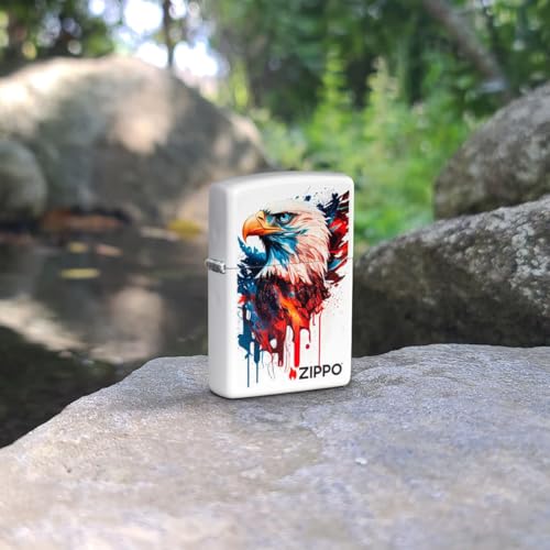 Encendedor Zippo con diseño personalizado blanco mate miniatura 3