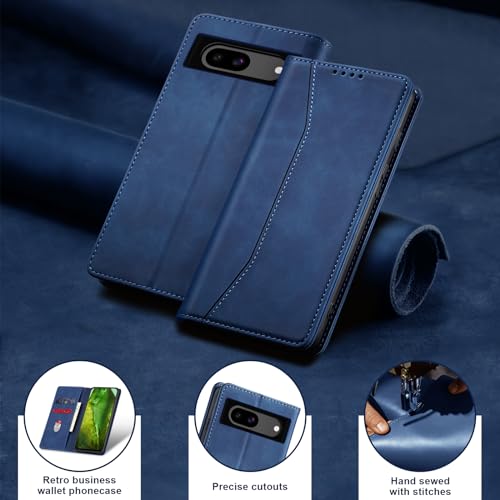 Image of Jasonyu Flip Wallet Case for Google Pixel 8A,Blue