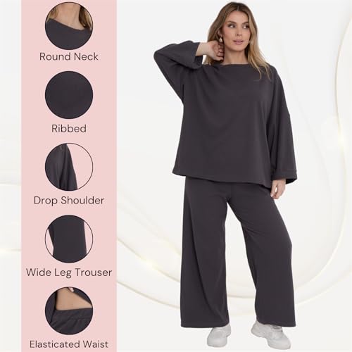 Vêtements confortables et décontractés grande taille ensemble côtelé - 6