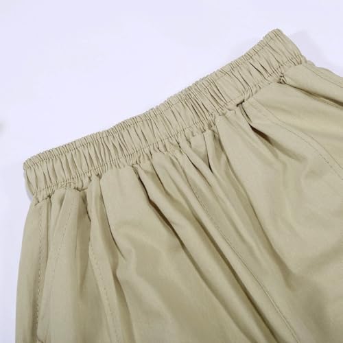 Boys Cargo Joggers Pants Kids' Stretch Elastic Waist Casual Jogging Trousers Bottom for Kids 6-7 Years4