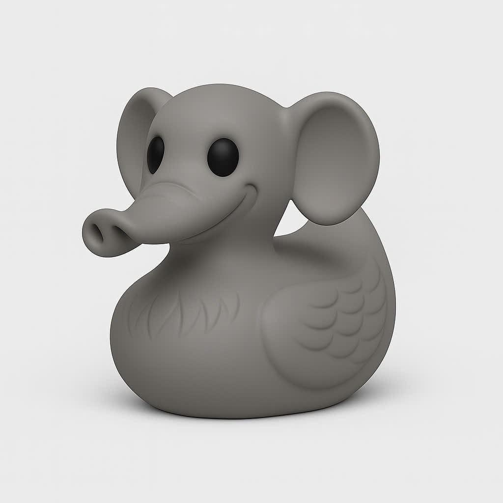 Canard en caoutchouc éléphant pour voiture : figurine de collection SpeakerMan