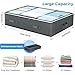 Budding Joy 90L Under Bed Storage Containers, Closet Organizers and Storage Bins, Foldable Underbed Storage Bags for Linen Sheets, Blanket, Clothing, Comforter, Sweaters, Pillows, Wrapping Paper, Grey