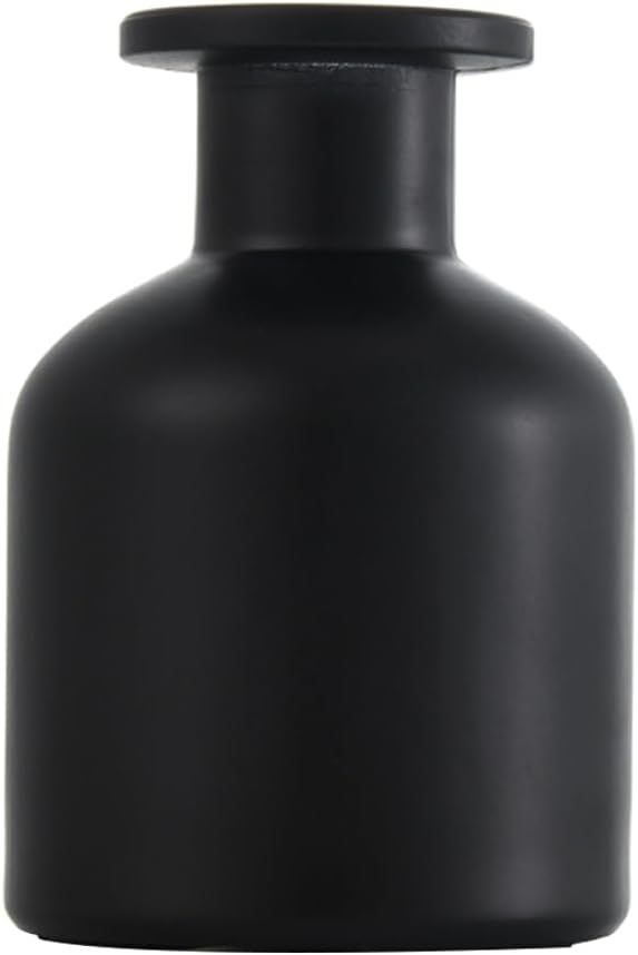 150ml/5oz Glass Diffuser Bottles Boston Round Aroma Bottles Diffusers Vase Fragrance Accessories Use for DIY Replacement Diffuser Sets Craft Projects Wedding Party(Black)