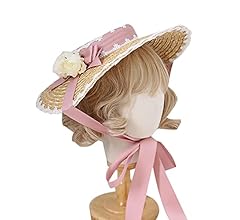 * antique doll ❀ ストローハットと三つ編み ミニョネットgirl Amazon.co.jp: ロリータボンネット ストローハット ヘッドドレス
