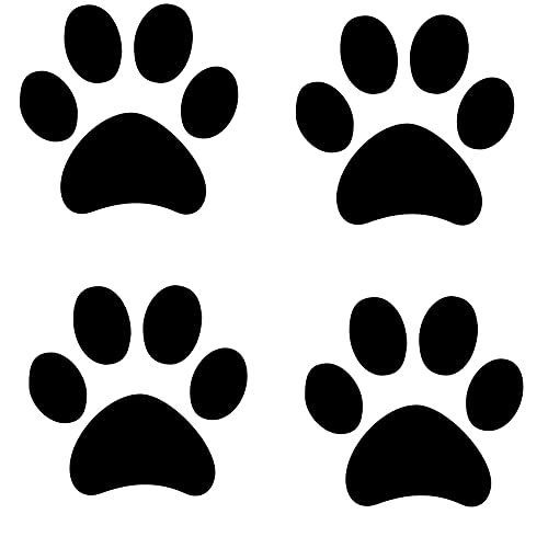 Custom Vinyl Pegatinas de Vinilo Huellas de Perro 8 Unidades (Negro) Cover