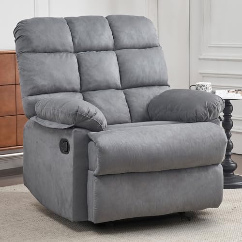 Ketaiyou Rocker Recliner Chair, Overstuffed Manual Rocking Recliner for Adults, Upholstered Comfy...