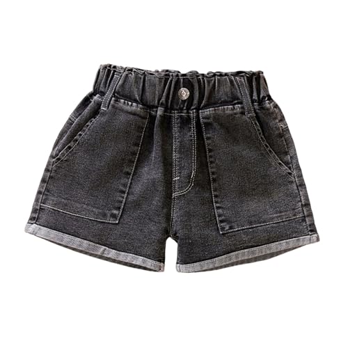 Toddler Girls Cute Jean Shorts Elastic Waist Soft Stretch Denim Shorts Casual Summer Fashion Jorts for Kids 1-8 Years Short para Niñas