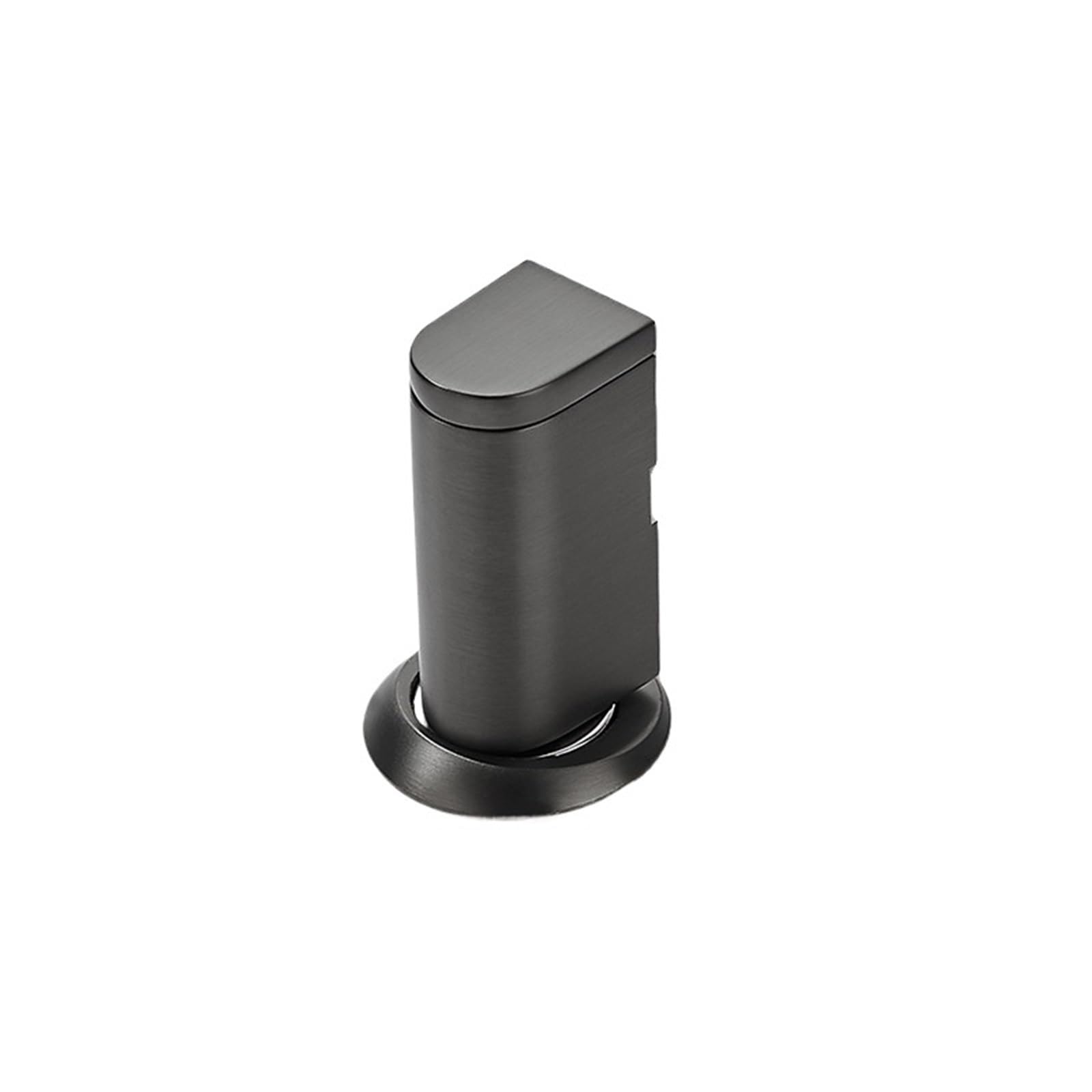 Door Stop Stainless Steel Door Stopper, Adjustable Nail-Free Holder, Hardware Anti-Collision Stop(Black1)