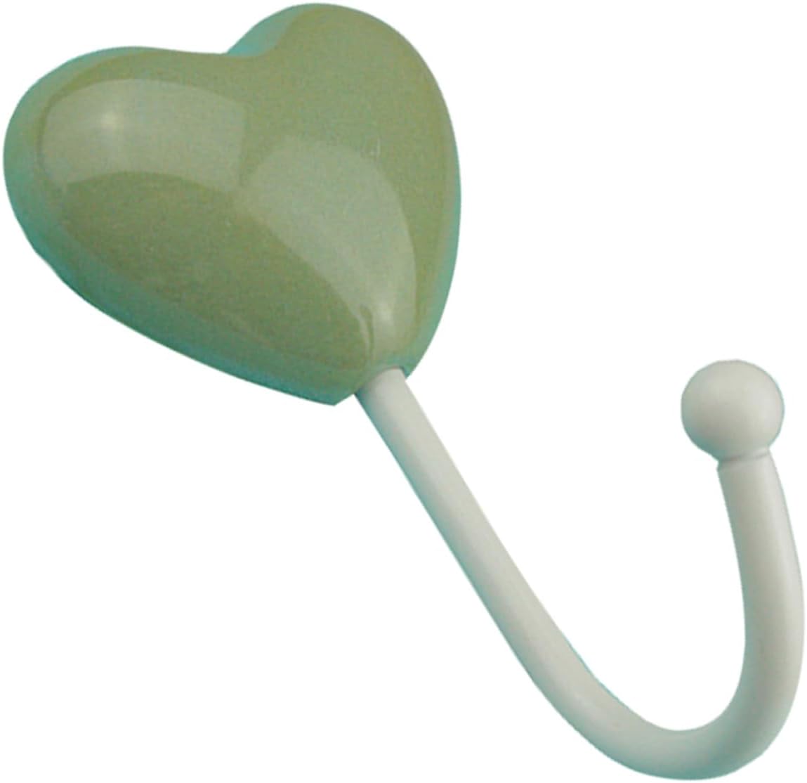 Levemolo Eco-Friendly Retro Decorative Wall Hook Heart Shape Ceramic Coat Hook Strong Adhesive Door Back Hanger for Home Easy to Install Light