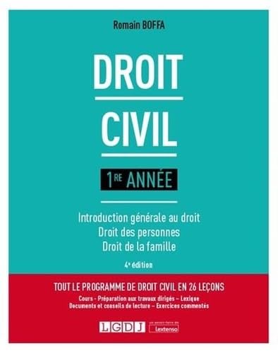 Droit civil 1re année: Introduction générale au droit - Droit des personnes - Droit de la famille (2021)