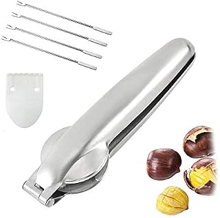 Feliciay Nutcracker Chestnut Clip Chestnut Walnut Almonds Hazelnuts Nut Opener 304 Stainless Steel Multifunctional Walnut Cracker Kitchen Gadgets Tools