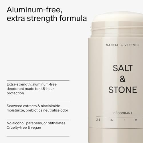 SALT & STONE Deodorant | Extra Strength Natural Deodorant for Women & Men | Aluminum Free with Seaweed Extracts, Shea Butter & Probiotics (Mini Deodorant Discovery Set)