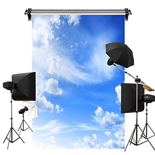 Amazon | Kate 1.5x2.2m 青い 青空と白い雲 背景布 自然 風景 写真撮影