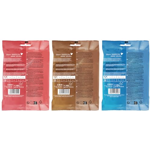 Chewies Hundeleckerli MAXI Mix 2 Lamm, Wild & Lachs Knöchelchen Training - 3 x 200 g - Fleisch Softies ohne Zucker - Hundesnacks mit hohem Fleischanteil (600 g)