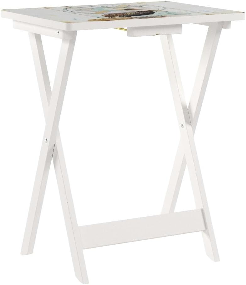Cape Craftsmen Coastal Bird Folding TV Tray Tables - Shorebird-Themed Design, Perfect for Home, Patio, Beach Decor, Durable & Easy to Store