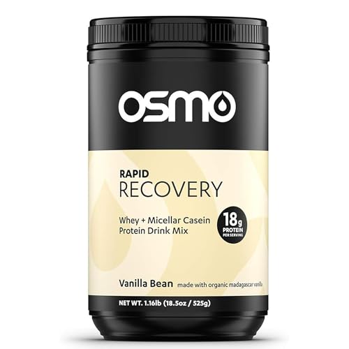 Image of Osmo Nutrition Rapid Recovery Mix | Whey Isolate & Micellar Casein Powdered Drink | Accelerates Glycogen Restoration | Enables Muscle Repair | Vanilla | All Natural Ingredients | 14 Servings