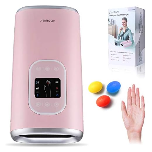 Cordless Electric Hand Massager Machine with Heat - Compression Air Pressure Point Therapy Massager for Muscle Soreness, Carpal Tunnel, Pain Relief & Hand, Wrist, Palm and Finger Massager (Pink)