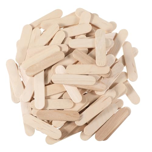 100 PCS Wood Mini Popsicle Sticks Small Wooden Popsicle Sticks for Crafts 1.6x0.4 Inch Mini Craft Sticks Natural Wooden Stick for Classroom Art Supplies Homeschool Arts and Crafts Waxing Supplies