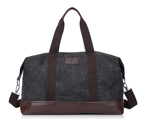 MEIJMJIA YMTECH Sports Bag & Travel Bag, Handbag, Shoulder Bag for Men, Canvas Messenger Bag for Daily Life, School, Travel, Camping, Sports, Fitness, black, Utility