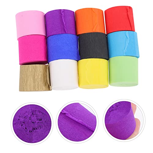 ifundom 13 Rolos Rolos De Papel Crepom Decoração Flâmulas Decorações De Aniversário Ornamento Para C