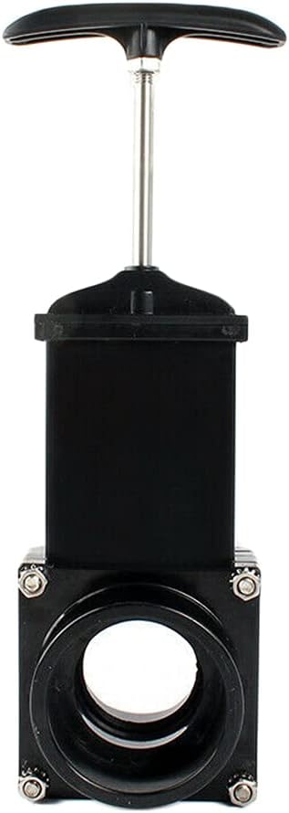 Riloer 50mm/1.97inch RV Drain Valve Black Dump Waste Sewer ABS Valve Waste Valve for Caravan Trailer for Outdoor Accessories