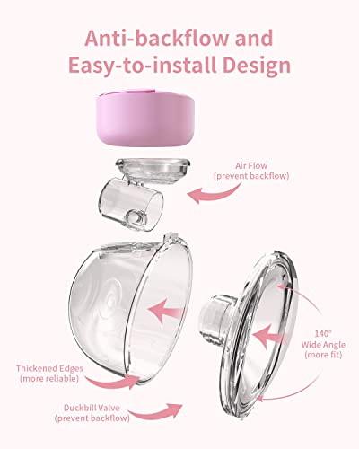 Roabger Breast Pump, Hands Free Breast Pump, Wearable Breast Pump With 4 Modes & 12 Levels, Electric Breast Pumps With Touch Display, Low Noise And Painless, Easy Assemble & Clean, 24Mm Flange, 1Pack #TOP3