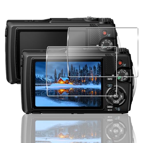 対応 OM SYSTEM OLYMPUS Tough TG-7 / TG-6 / TG-5 ガラスフィルム 2枚 【2枚セット 日本旭硝子製】対応 Olympus Tough TG-7 / TG-6 / TG-5 フィルム 強化ガラス 液晶保護フィルム 硬度9H 耐衝撃 指紋防止 自動吸着 気泡ゼロ 貼り付け簡単 対応 OM SYSTEM OLYMPUS Tough TG-7 アクセサリーの画像