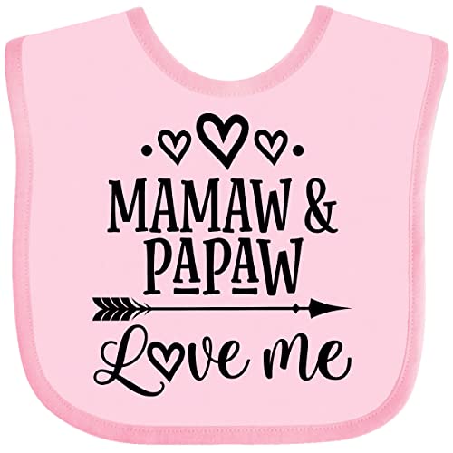 inktastic Mamaw and Papaw Love Me Baby Bib