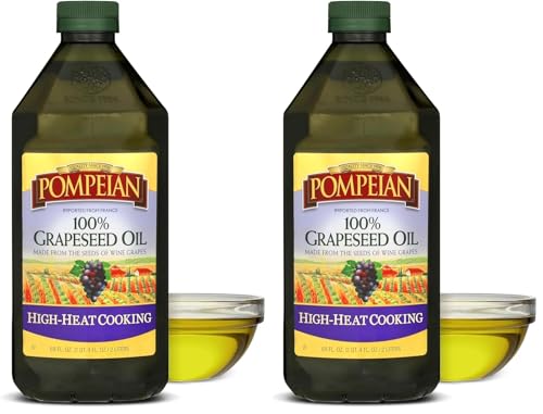 Pompeian 100% Grapeseed Oil, Light and Subtle Flavor, 68 Fl Oz (Pack of 2)