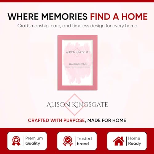 Alison Kingsgate A3 Pink Picture Frame with A4 Mount - Engineered Wood Photo Frame with Precision Cut Cardboard Mount - Ideal for Posters -Sizes & Colours Available - Image 6