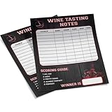 Paquete de 3 tarjetas de puntuación de cata de vino para reuniones de fiesta