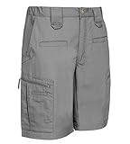 LAPG Men's Atlas STS Cargo Shorts, Men's Tactical Cargo Shorts with Zipper Pockets, Cargo Stretch Shorts for Men - Grey - 32