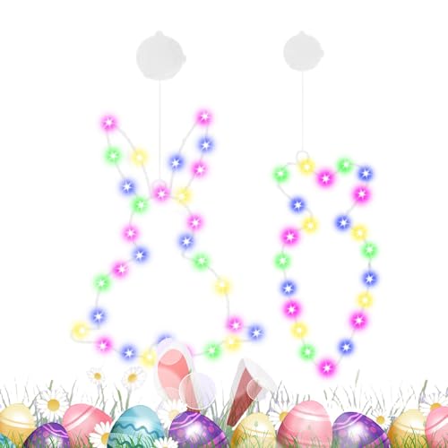 Lampe de carotte de lapin LED de Pâques esthétique à piles