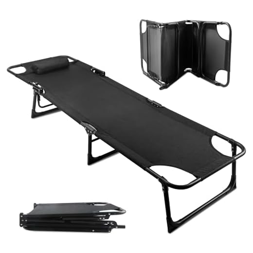 Roixeeds Folding Camping Cot, Heavy Duty Collapsible Foldable Camping Bed for Adults, Indoor Outdoor Portable Sleeping Cot for Hiking, Camping, Fishing，Hunting